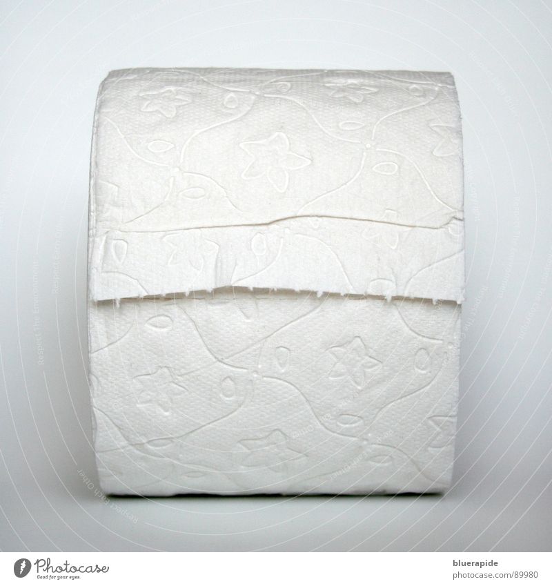 3 Lagen für ein Halleluja Papier Toilettenpapier Linie neu rund Sauberkeit weich grau weiß rein Rolle Perforierung Quadrat Stern (Symbol) Spuren