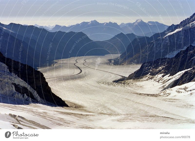 Ausblick Jungfraujoch Aletschgletscher Schweiz Gletscher Weltkulturerbe Berge u. Gebirge Eis Spinx Alpen Weltnaturerbe Schnee