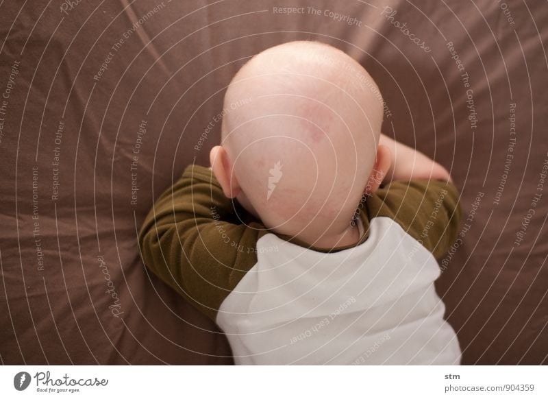 1-2-3-4-eckstein Mensch Kind Baby Kindheit Leben Kopf Ohr 0-12 Monate Haare & Frisuren blond kurzhaarig Glatze einzigartig Erwartung Idylle geduldig ruhig