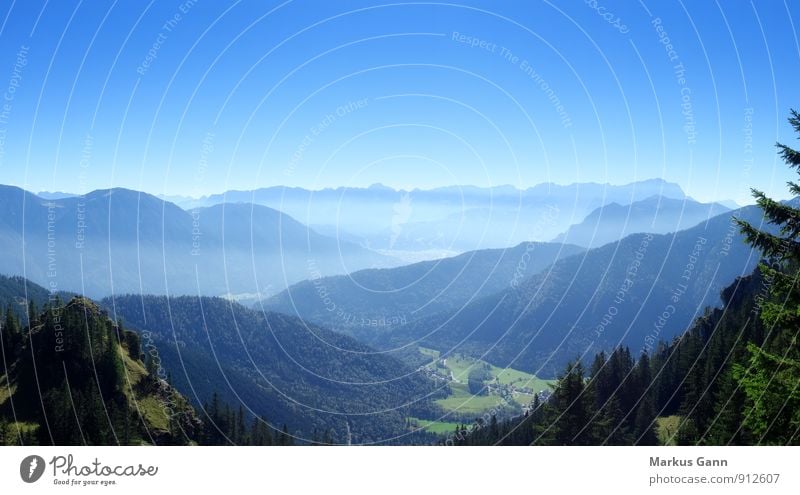 Zugspitze Ferien & Urlaub & Reisen Sommer Natur Landschaft Himmel wandern blau laber Deutschland Europa Alpen Berge u. Gebirge Aussicht Wolkenloser Himmel