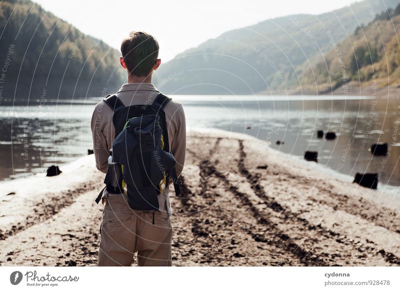 Angekommen harmonisch Erholung ruhig Ferien & Urlaub & Reisen Ausflug Abenteuer Ferne Freiheit wandern Mensch Junger Mann Jugendliche Umwelt Natur Landschaft