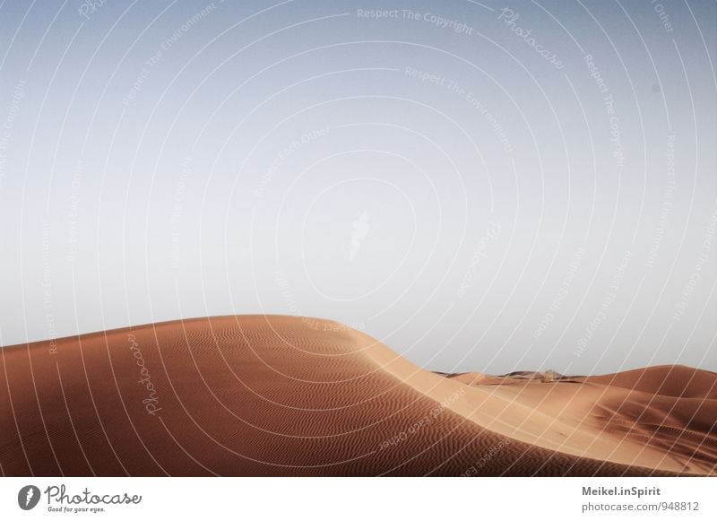 Düne Landschaft Sand Himmel Klima Schönes Wetter Wüste heiß Einsamkeit Kurve geschwungen sanft Wärme Erosion wüst Sahara Merzouga gelb goldgelb Farbfoto