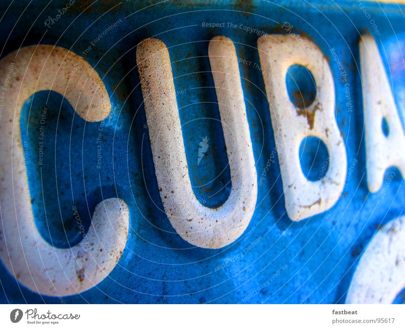 numberplate cuba Kuba Makroaufnahme Nahaufnahme numerntafel colour blue cars Detailaufnahme caribian flair