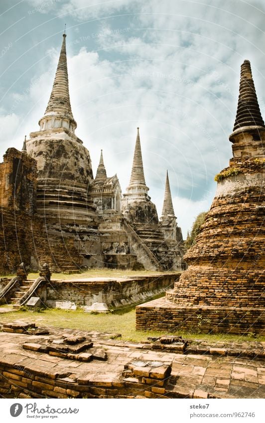 Ayutthaya - Thailand Ruine Bauwerk Architektur Tempel Sehenswürdigkeit exotisch heiß Kultur Religion & Glaube Vergänglichkeit Zerstörung Wat Phra Si Sanphet