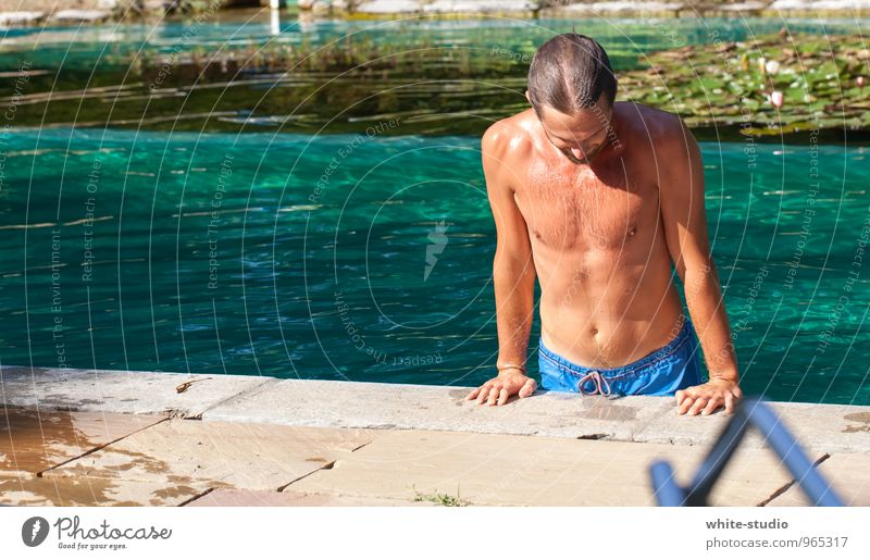 Cool Water Mensch maskulin Junger Mann Jugendliche Leben 1 18-30 Jahre Erwachsene Schwimmen & Baden Erotik Manneskraft Waschbrettbauch Sixpack Muskulatur nass