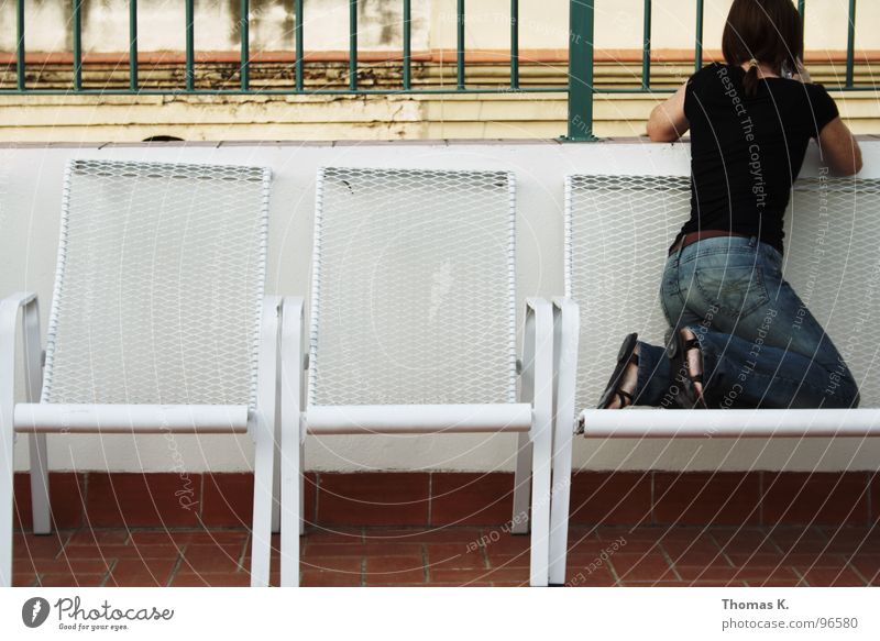 Wer findet den Fehler ? Verzerrung Sessel Fotografieren Gitter Geländer Dachterrasse Freizeit & Hobby Linse Stuhl zeun