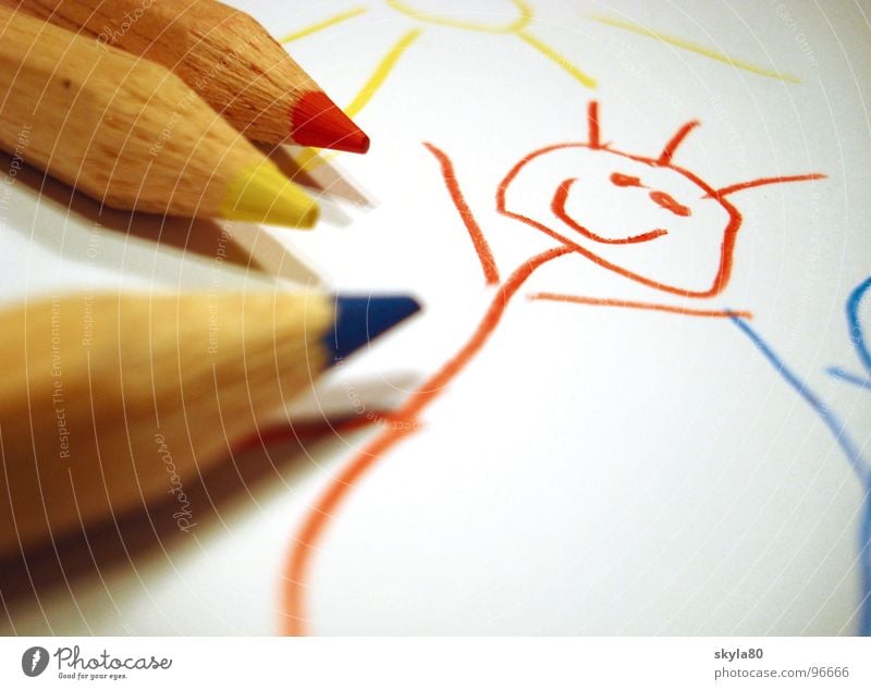 Montagsmaler Kinderzeichnung anmalen Leidenschaft Aktion Farbe Schreibstift Farbstifte zeichnen Künstler Kunstunterricht Basteln Kindheit Schule farben