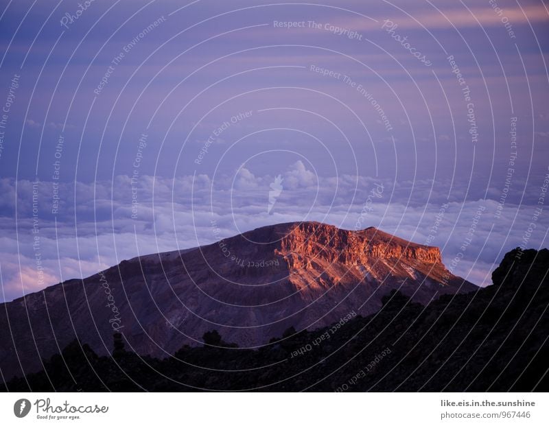 sonnenuntergang auf teneriffa Umwelt Natur Landschaft Ferne Wolken Teneriffa Sonnenuntergang Berge u. Gebirge Farbfoto
