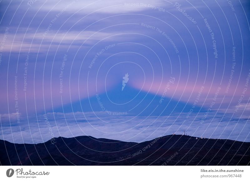 Der Schatten des Teide Umwelt Natur Landschaft Vulkan Teneriffa Sonnenuntergang Berge u. Gebirge Farbfoto