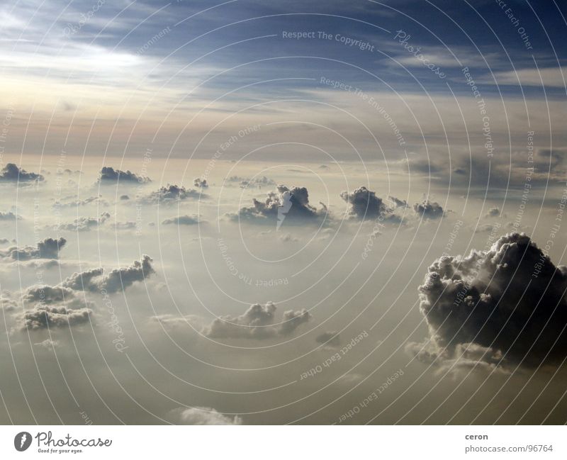 Wolken Flugzeug träumen Europa Himmel Freiheit in der luft Gewitter