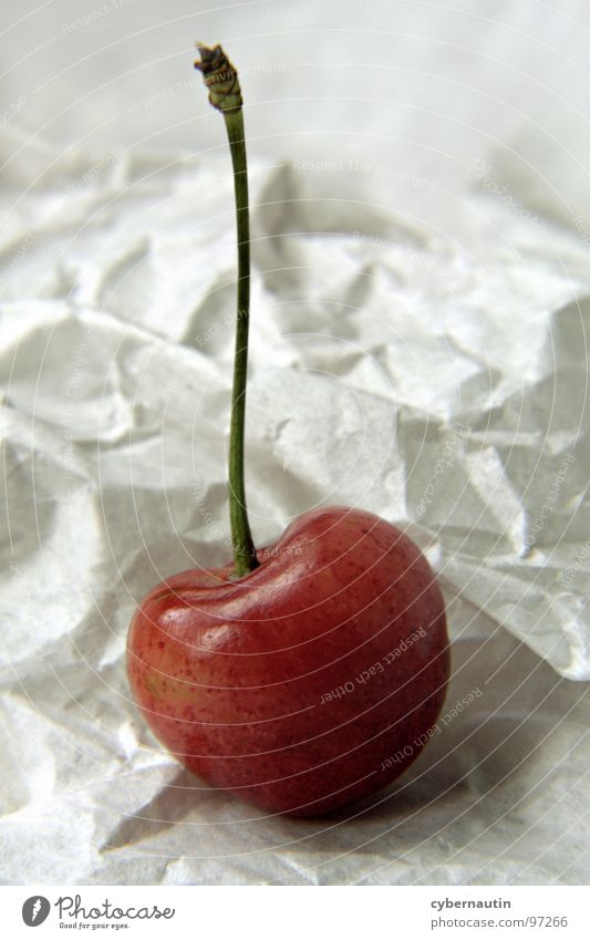 Kirsche Papier Sommer Frucht Makroaufnahme Nahaufnahme Herz Kernobst Markt Ernährung