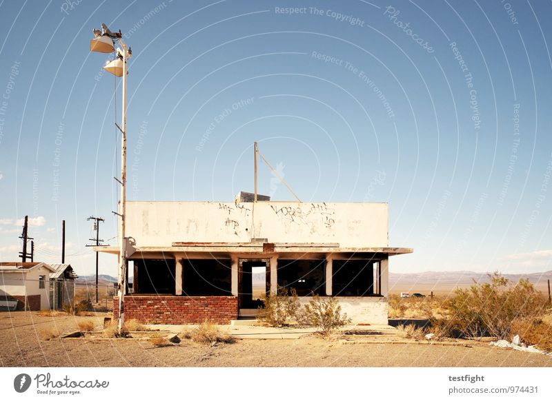 abandoned homes Menschenleer Bauwerk Gebäude Architektur Verfall Vergangenheit Vergänglichkeit alt gehen Einsamkeit Zerstörung USA Route 66 Wüste Wärme Sonne