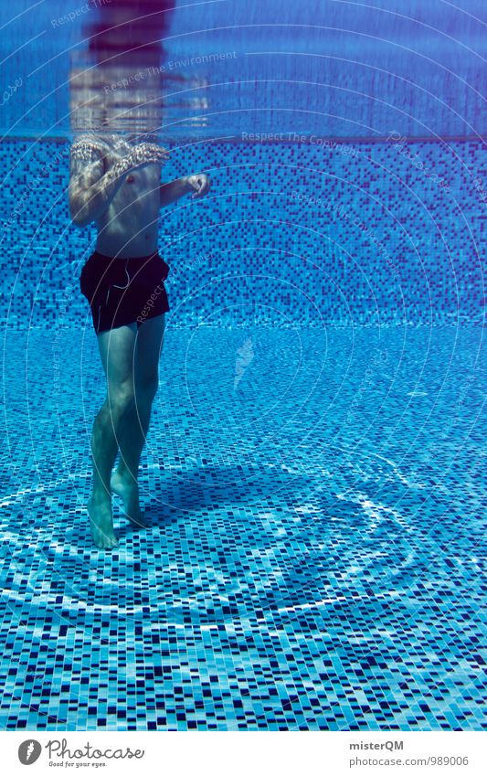 chillen I Kunst ästhetisch Zufriedenheit Schwimmbad Schwimmen & Baden blau Sommerurlaub sommerlich Sommertag Sommerferien Badehose Urlaubsgrüße Urlaubsstimmung