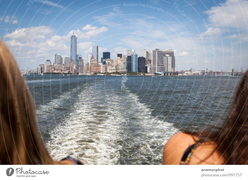Manhattan über die Schulter Lifestyle Reichtum Ferien & Urlaub & Reisen Tourismus Ausflug Ferne Sightseeing Städtereise Sommer Sommerurlaub Sonne Meer Wellen